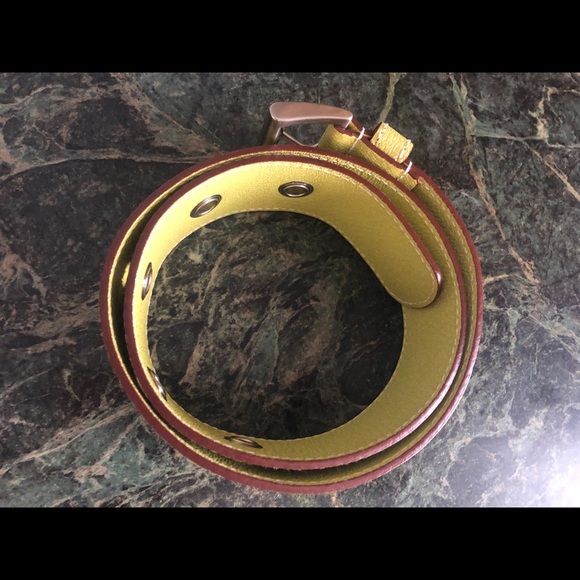 PRADA lime leather belt, Size 78/28, Excellent - Picture 4 of 14